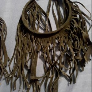 suede fringed earrings